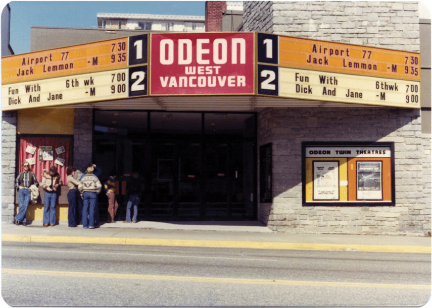 A vintage photograph of a film crew in Vancouver during the 1960s.